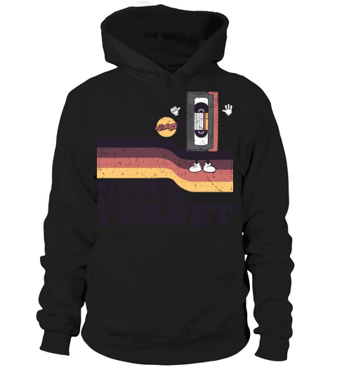 Never Forget Floppy Disk VHS Tape Cassette Tape Hoodie Unisex