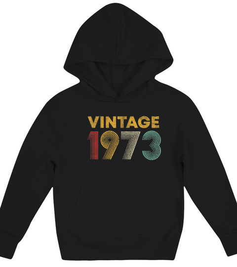 48th Birthday Gift Idea Vintage 1973 Kids Hoodie