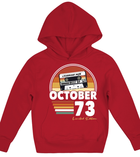 50th birthday vintage october 1973 limited edition Kids Hoodie
