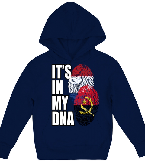 Angolan And Dutch Mix Heritage DNA Flag Kids Hoodie