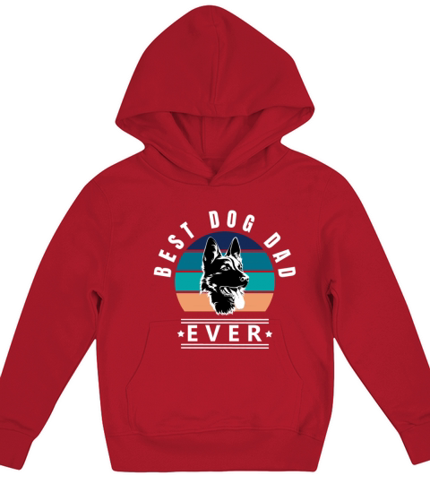 Best dog dad ever retro vintage sunset Kids Hoodie