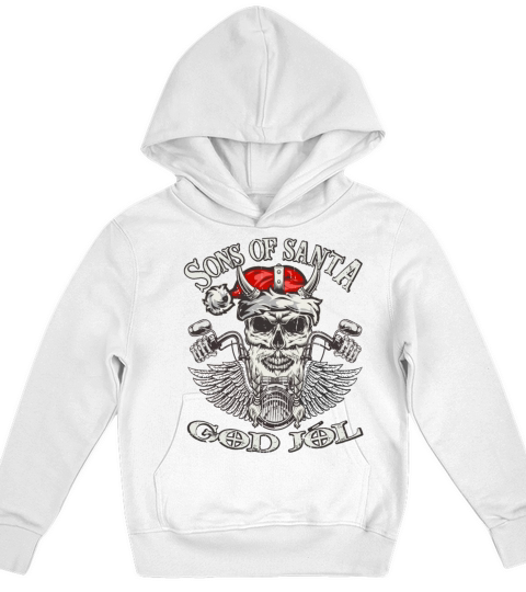 Biker Sons of Santa - Viking Motorcycle Christmas Kids Hoodie