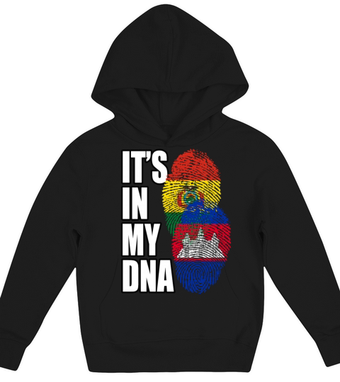 Cambodian And Bolivian Mix Heritage DNA Flag Kids Hoodie