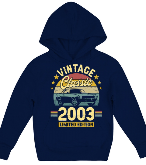 Classic 2003 20 Years Old Vintage 20th Birthday Kids Hoodie