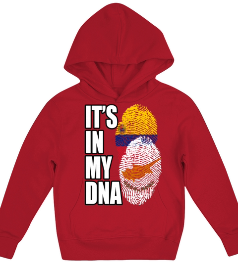 Cypriot And Venezuelan Mix Heritage DNA Flag Kids Hoodie