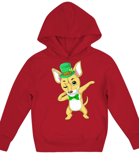 dabbing chihuahua st patricks day Kids Hoodie