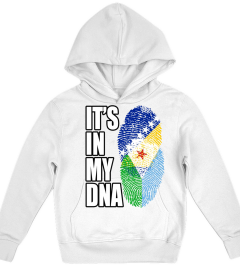 Djiboutian And Bosnian Mix Heritage DNA Flag Kids Hoodie
