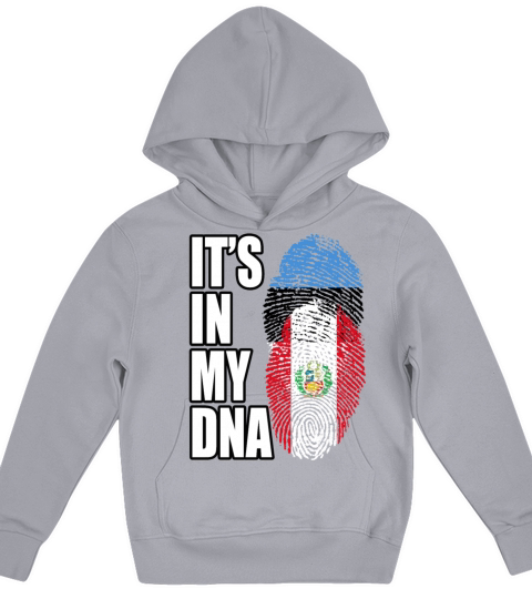 Estonian And Peruvian Mix Heritage DNA Flag Kids Hoodie
