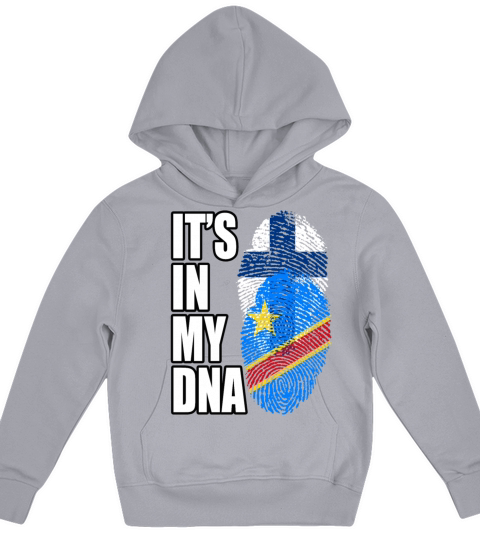 Finland And Congolese Mix Heritage DNA Flag Kids Hoodie