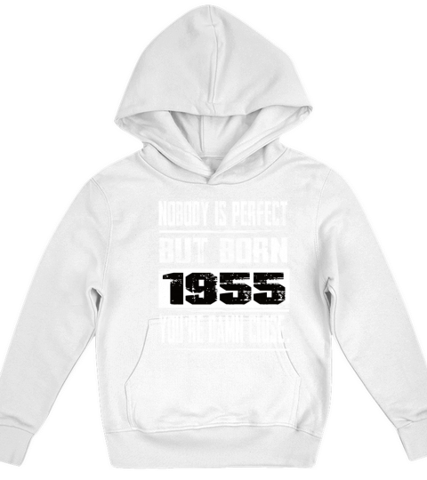 Nobody Is Perfect But Born 1955 Birthday Kids Hoodie