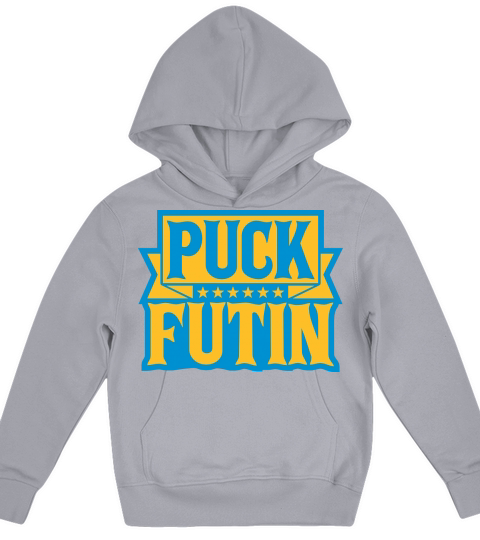 puck futin logo design Kids Hoodie