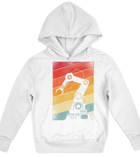 Robot Robotics Engineer Retro Kids Hoodie