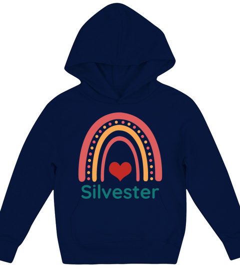 Silvester Vintage Boho Rainbow Kids Hoodie