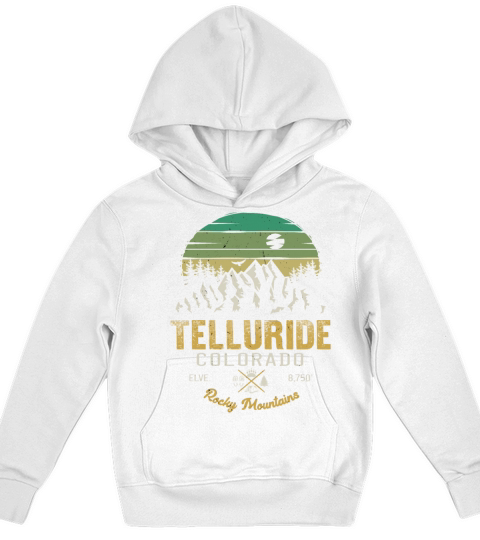 Telluride Colorado vintage retro Kids Hoodie