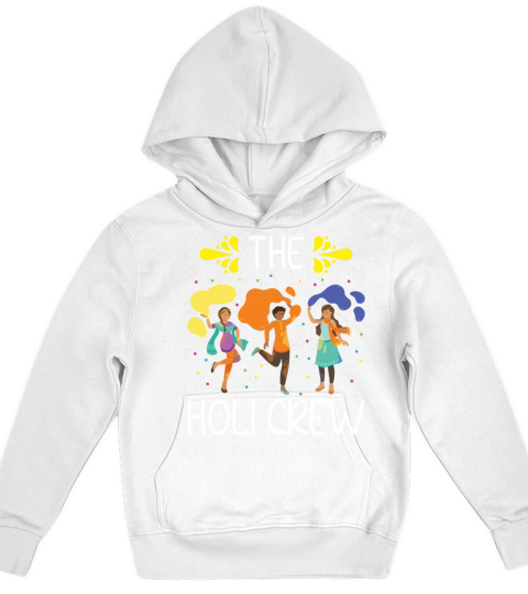 The Holi Crew Hinduism Buddhist Holi Festival Kids Hoodie