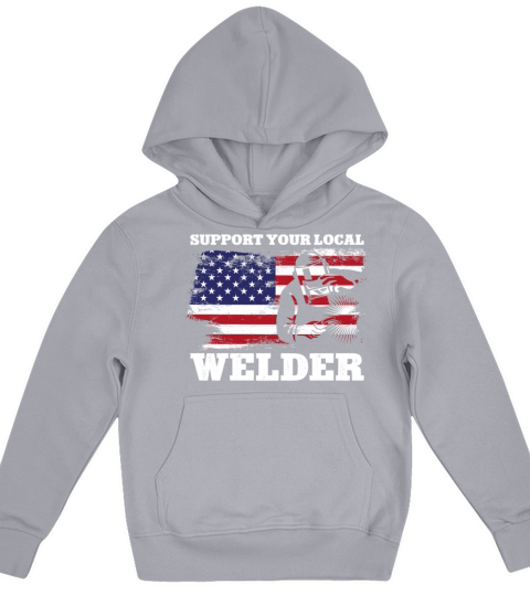 Welder Welding Vintage American Kids Hoodie