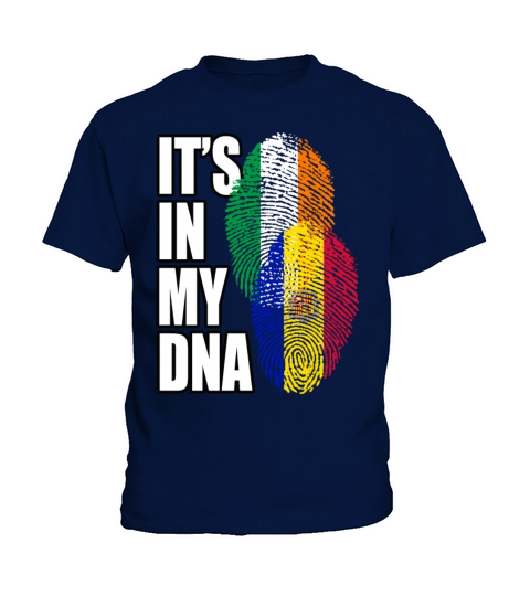 Andorran And Irish Mix Heritage DNA Flag Kids T-Shirt