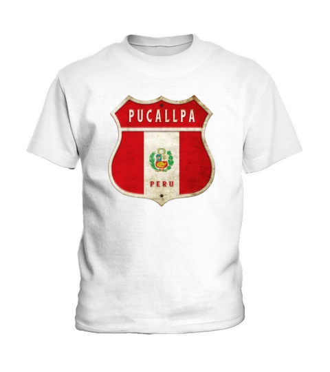 Pucallpa Peru coat of arms flag design Kids T-Shirt