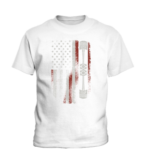 Vintage Patriotic American Flag Piston Kids T-Shirt