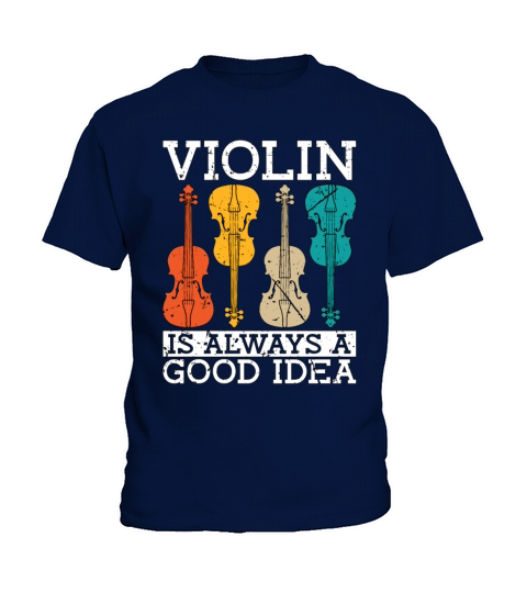 Violin Is Always A Retro Classical Music Violinist Kids T-Shirt