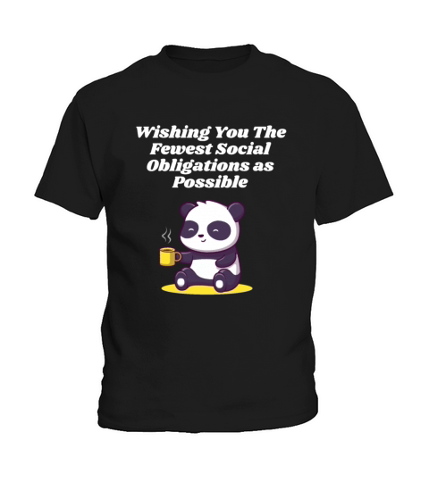 Wishing Fewest Social Obligations Introvert Birthd Kids T-Shirt