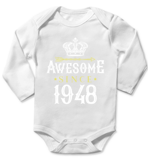 1948 awesome since Long Sleeve Baby One-Piece