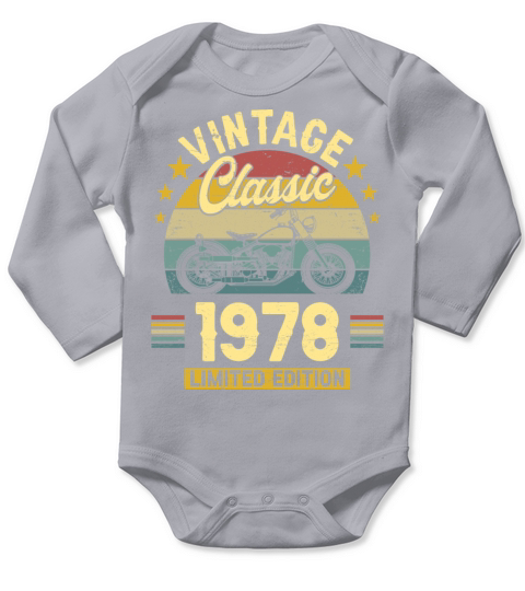 1978 45 Years Old Vintage 45th Birthday Long Sleeve Baby One-Piece