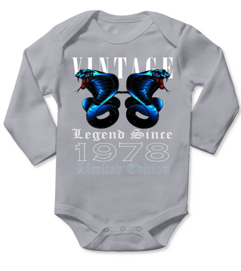 1978 Vintage Cobra 45 Years Limited Edition Long Sleeve Baby One-Piece