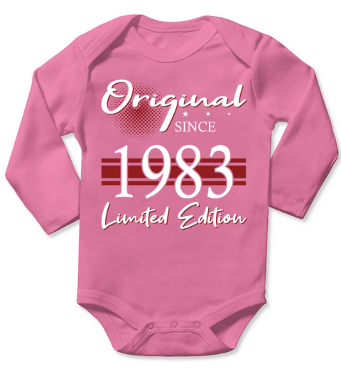 40th birthday vintage 1983 original since 1983 Long Sleeve Baby One-Piece