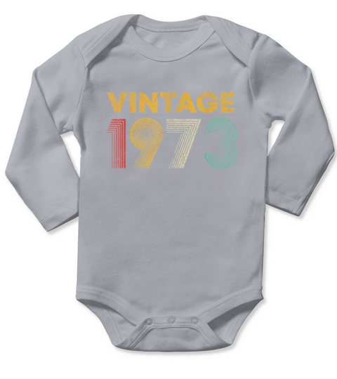 48th Birthday Gift Idea Vintage 1973 Long Sleeve Baby One-Piece