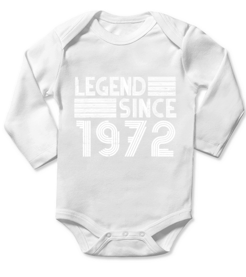 50 Birthday Gifts Legend Since 1972 Vintage Limite Long Sleeve Baby One-Piece