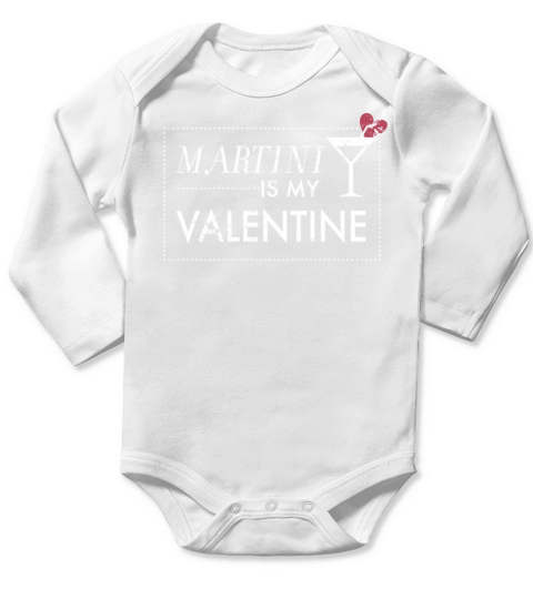 Anti Valentines Day Martini Is My Valentine Shirt Long Sleeve Baby One-Piece