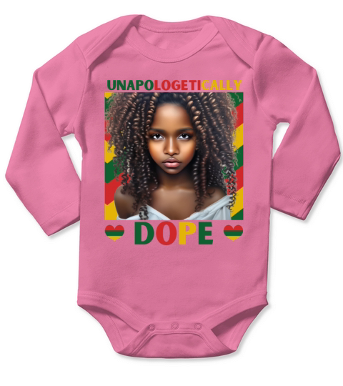 Black History Month Unapologetically Dope Long Sleeve Baby One-Piece