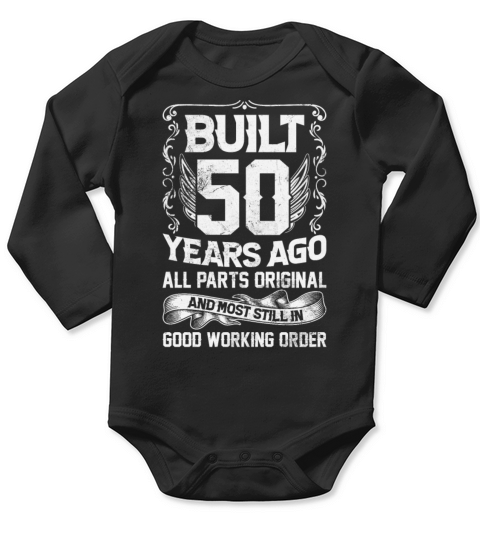 Built 50 Years Ago - All Parts Original Outfit 50t Long Sleeve Baby One-Piece