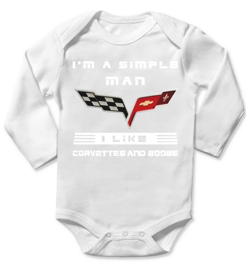 Corvette C6 DoB New Long Sleeve Baby One-Piece