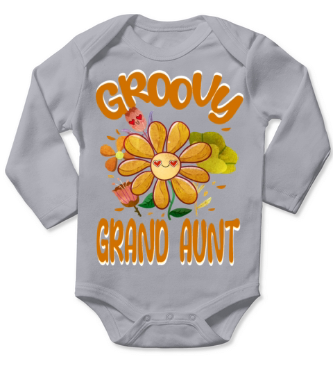 Groovy Grand Aunt Family Matching Vintage Family Long Sleeve Baby One-Piece
