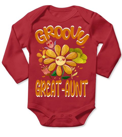Groovy Great-Aunt Family Matching Vintage Family Long Sleeve Baby One-Piece