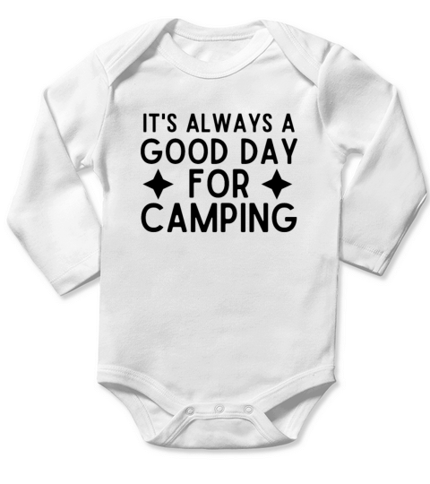 Its Always A Good Day For Camping Long Sleeve Baby One-Piece