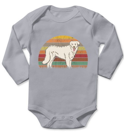 Kuvasz Retro Owner Vintage Long Sleeve Baby One-Piece