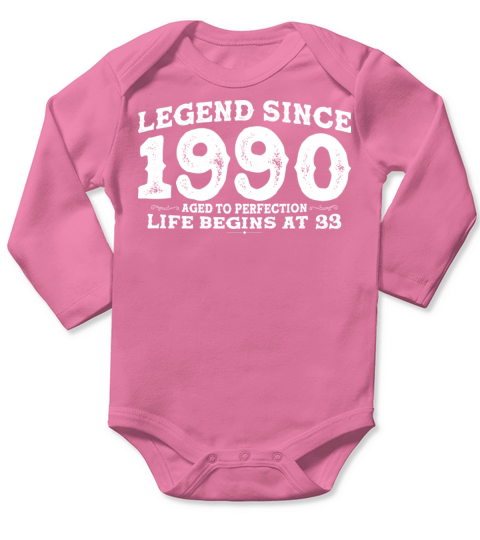 Legend Since 1990 33 Year of Perfection - 33rd Long Sleeve Baby One-Piece