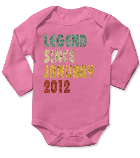 Legend since vintage January 2012 Retro Vintage Long Sleeve Baby One-Piece