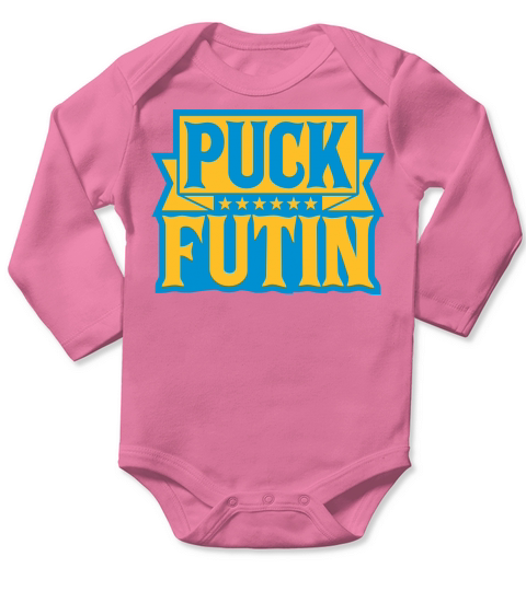puck futin logo design Long Sleeve Baby One-Piece