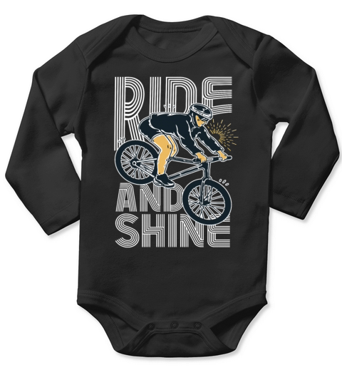 Ride And Shine - Bicycles Mountain Bike Men Women Long Sleeve Baby One-Piece