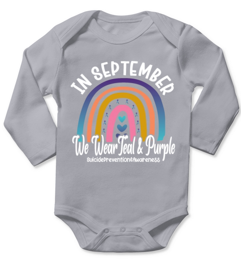 Suicide Prevention In September We Wear Long Sleeve Baby One-Piece