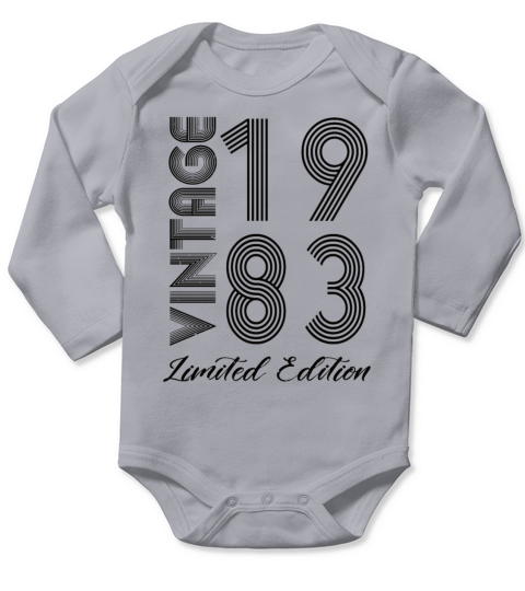 Vintage 1983 Vintage Birthday Retro Vintage Long Sleeve Baby One-Piece