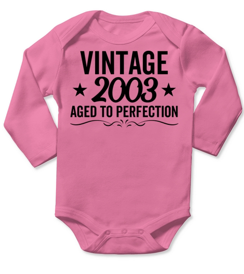 Vintage 2003 Aged To Perfection Long Sleeve Baby One-Piece