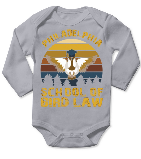 Vintage Philadelphia School Of Bird Law For Nature Long Sleeve Baby One-Piece