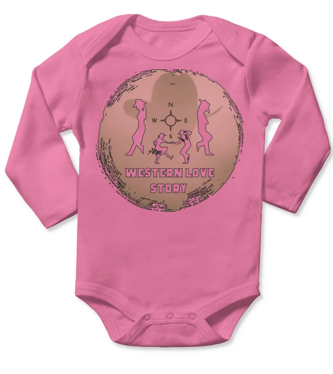 Western Love Story Long Sleeve Baby One-Piece