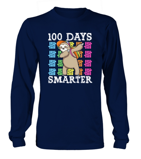 100 Days Of School Dabbing Sloth Smarter Boys Kids Long sleeved Unisex