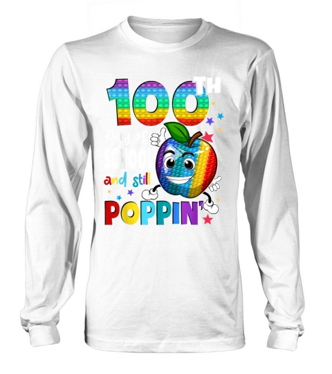 100th Day Pop it Happy 100 Days Of School Long sleeved Unisex